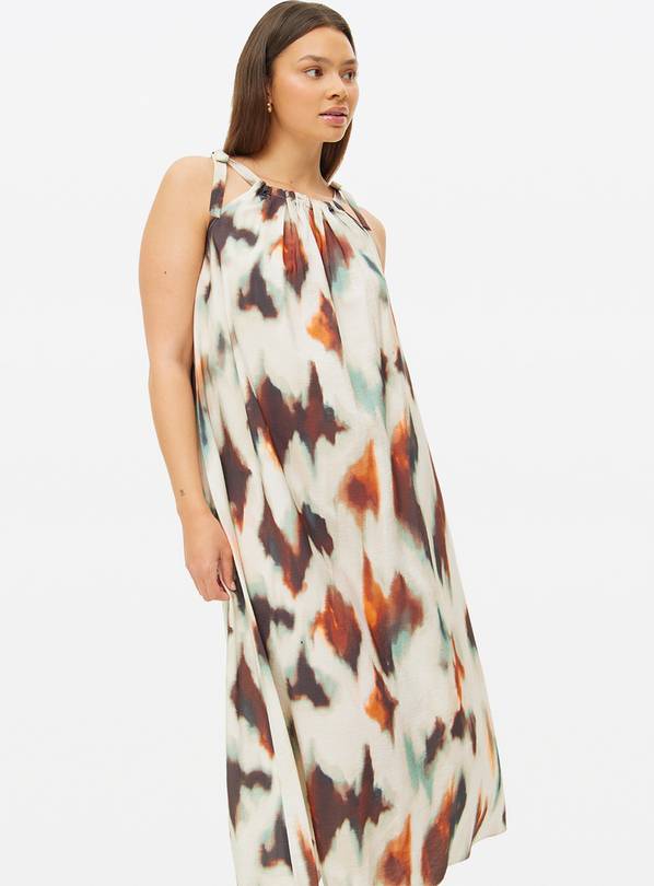 Multi Blurred Print Strappy Dress 18